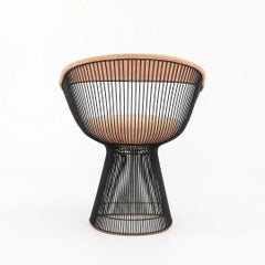Pair of Warren Platner for Knoll Dining Arm Chairs with Bronzed Frames