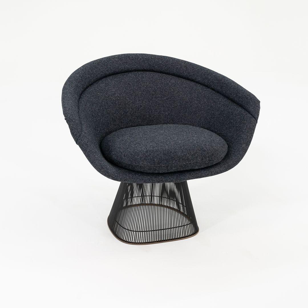 Paar Warren Platner für Knoll Loungesessel mit grauem Kvadrat-Stoff, 1960er Jahre im Angebot 4