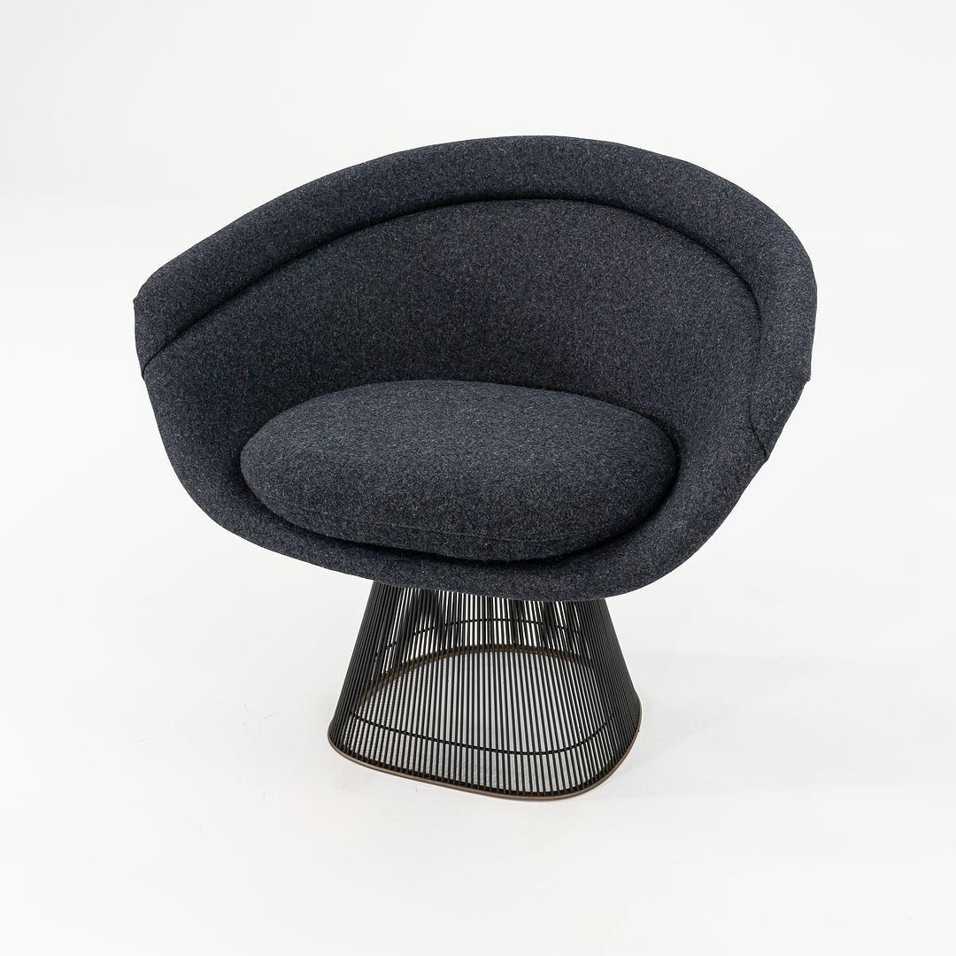 Paar Warren Platner für Knoll Loungesessel mit grauem Kvadrat-Stoff, 1960er Jahre im Angebot 5