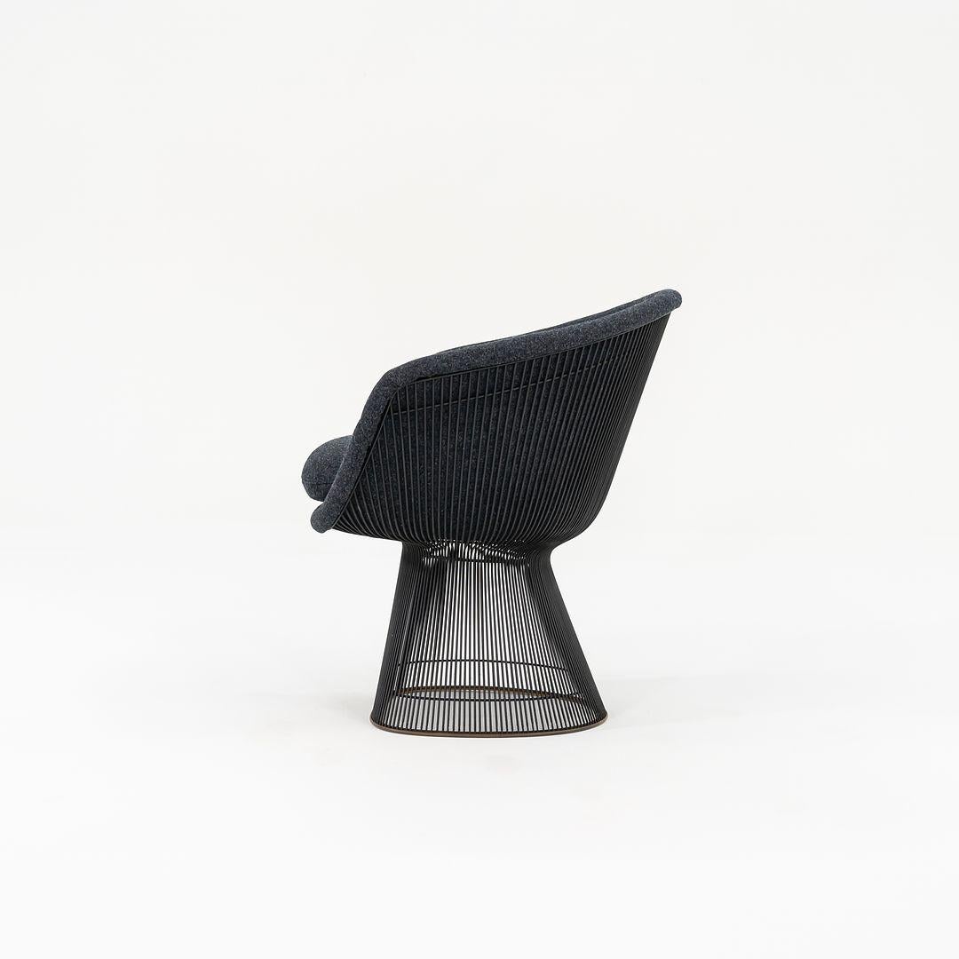 Paar Warren Platner für Knoll Loungesessel mit grauem Kvadrat-Stoff, 1960er Jahre im Angebot 1