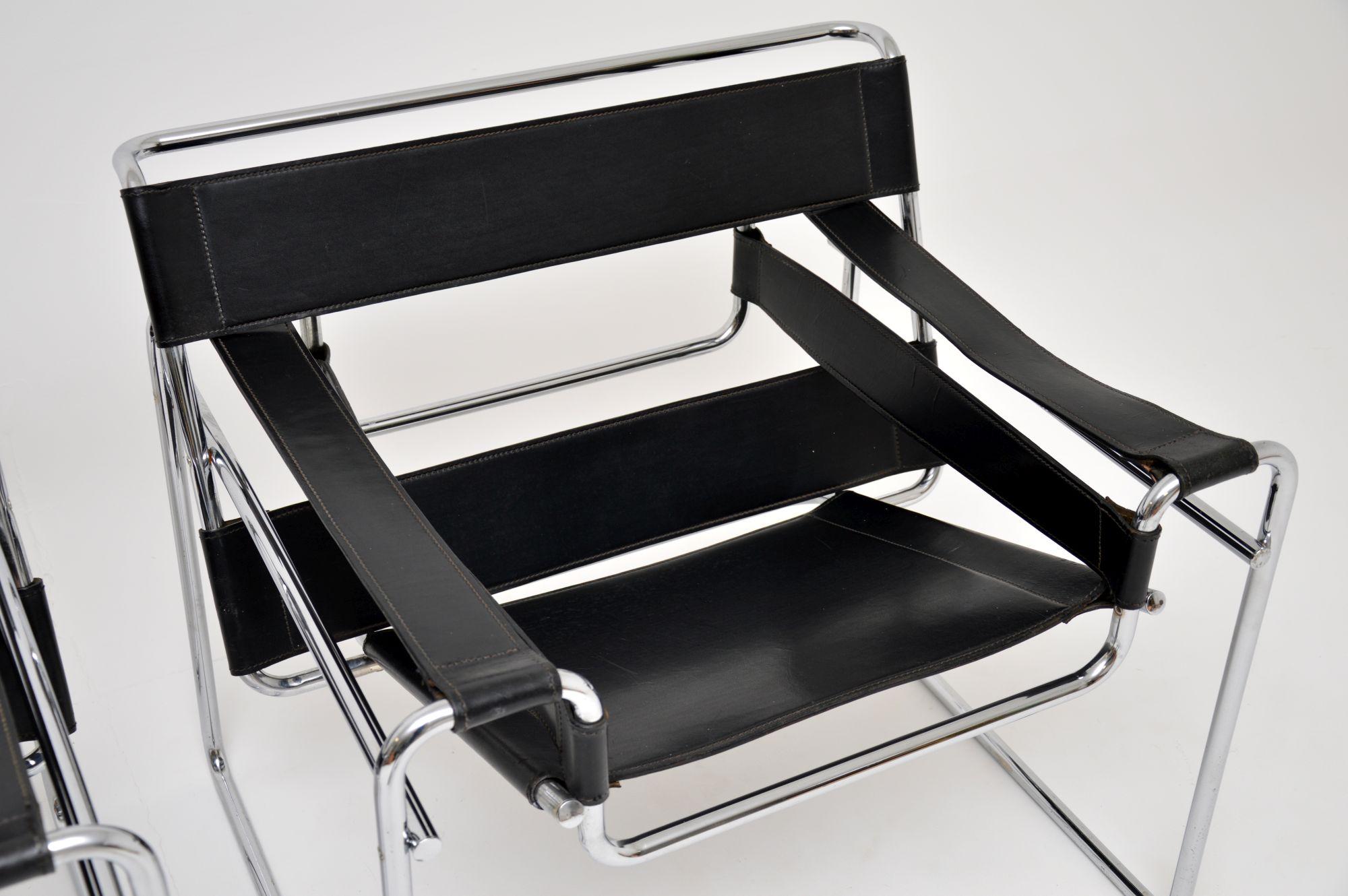 20th Century 1960's Pair of Wassily Chairs by Marcel Breuer for Gavina