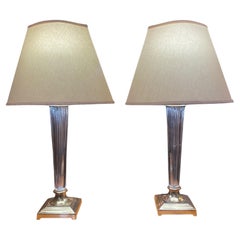 1960er Jahre Paar Lampen aus geschliffenem Waterford Crystal