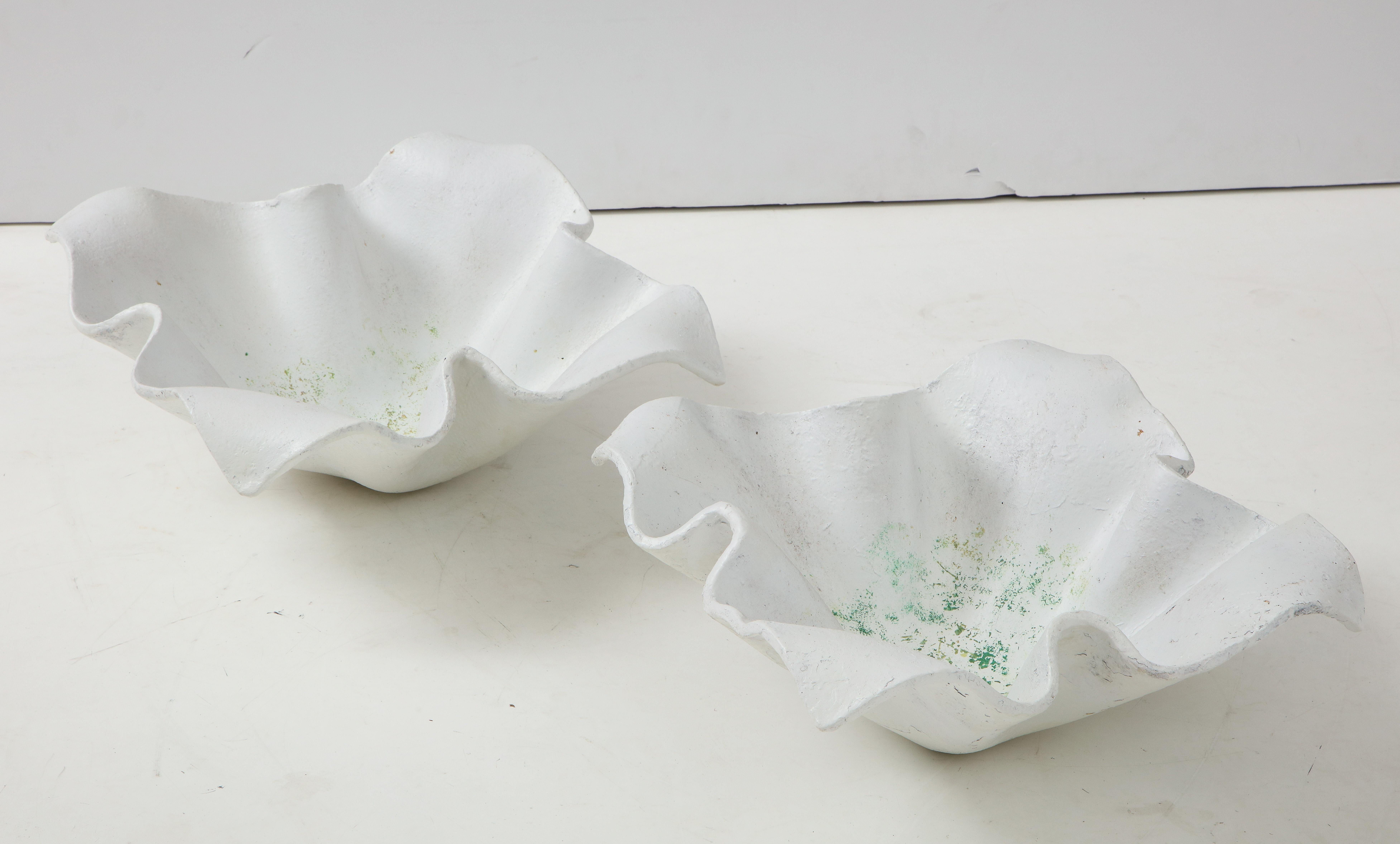 Cast Stone 1960s Pair of Willy Guhl Handkerchief Planters For Sale