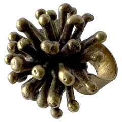 1960s Pal Kepenyes Bronze Hand Made Atomic Spike Ring