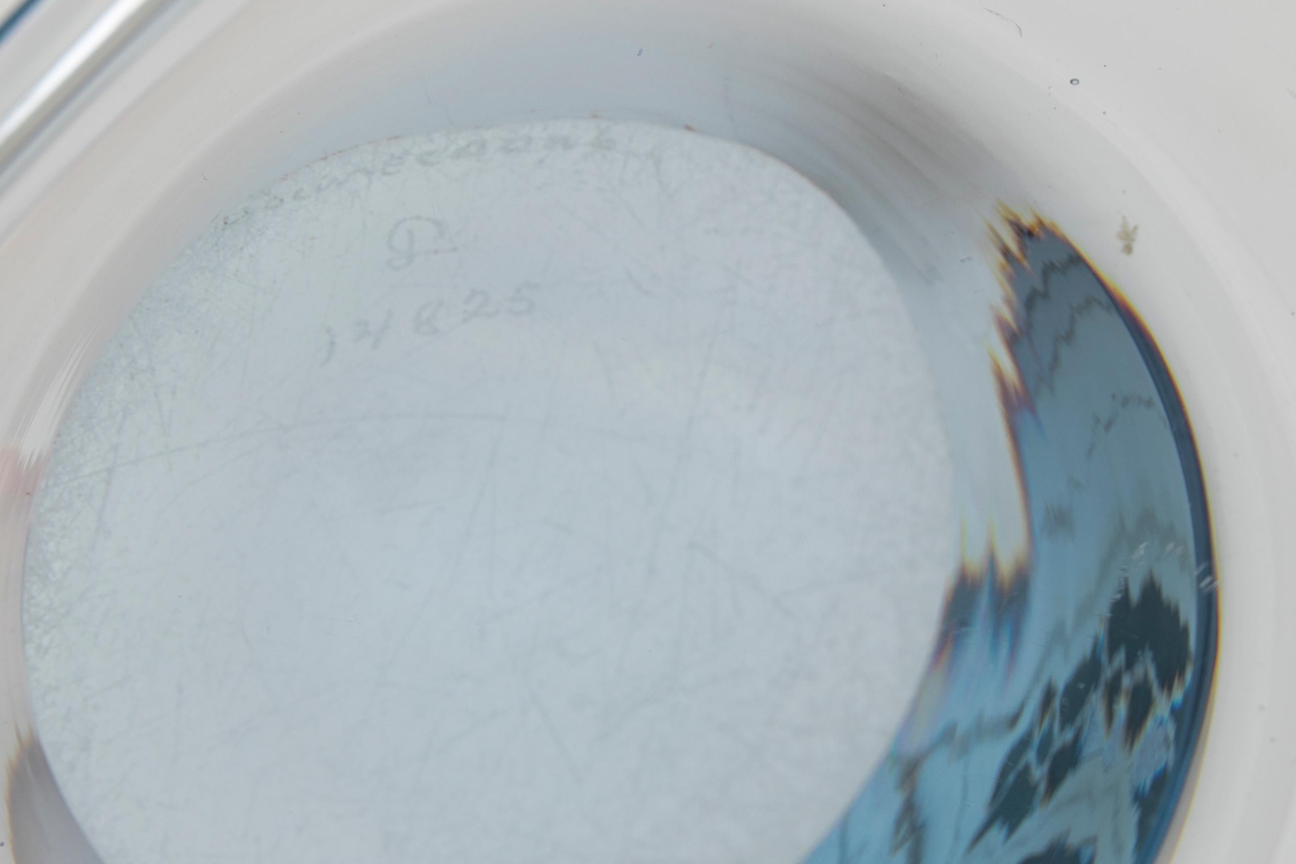 1960s Pale Blue Holmegaard Art Glass Bowl by Per Lutken 1