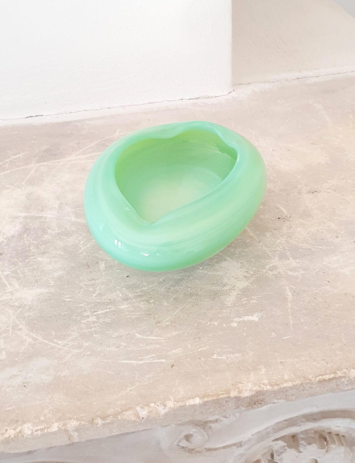 Mid-Century Modern 1960s Pale Green Hand-blown Murano Glass Bowl