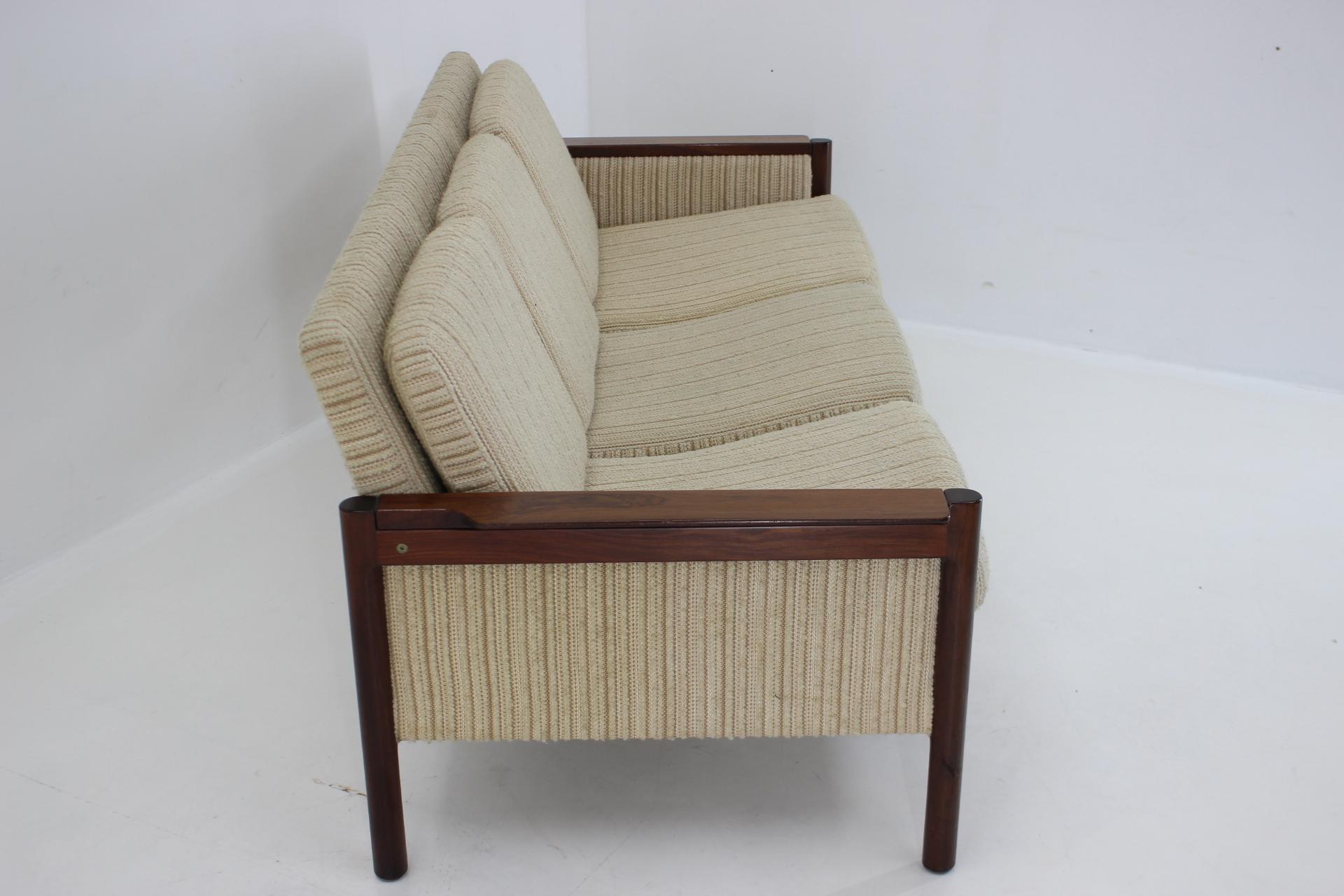 Mid-20th Century 1960s Palisander 3-Seater Sofa, Denmark