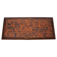 1960s Palisander and Tile Coffee Table, Denmark