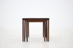 1960s Palisander and Tile Nesting Tables, Denmark