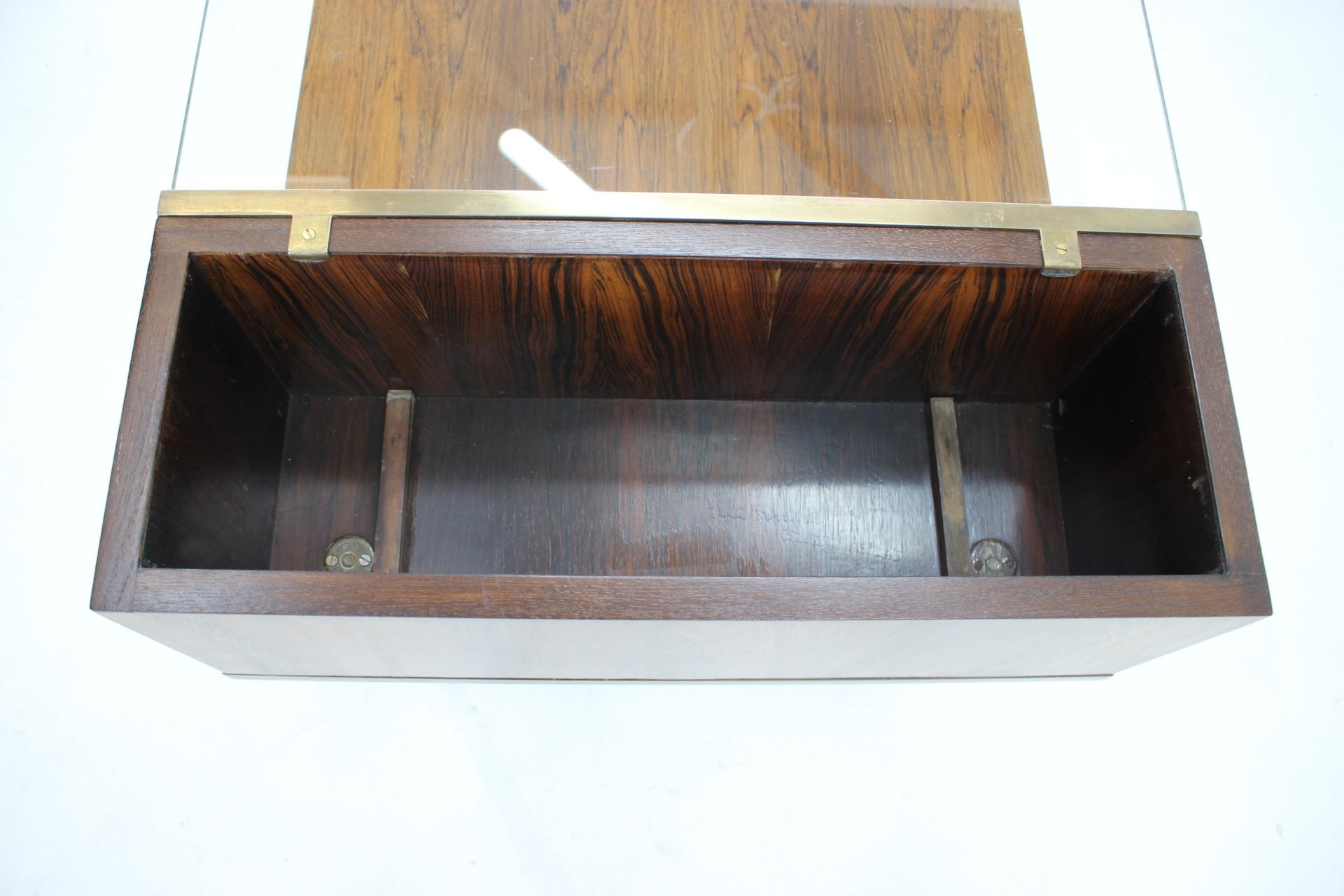 1960s Palisander Glass Coffee Table with Planter by CFC Silkeborg In Good Condition In Praha, CZ