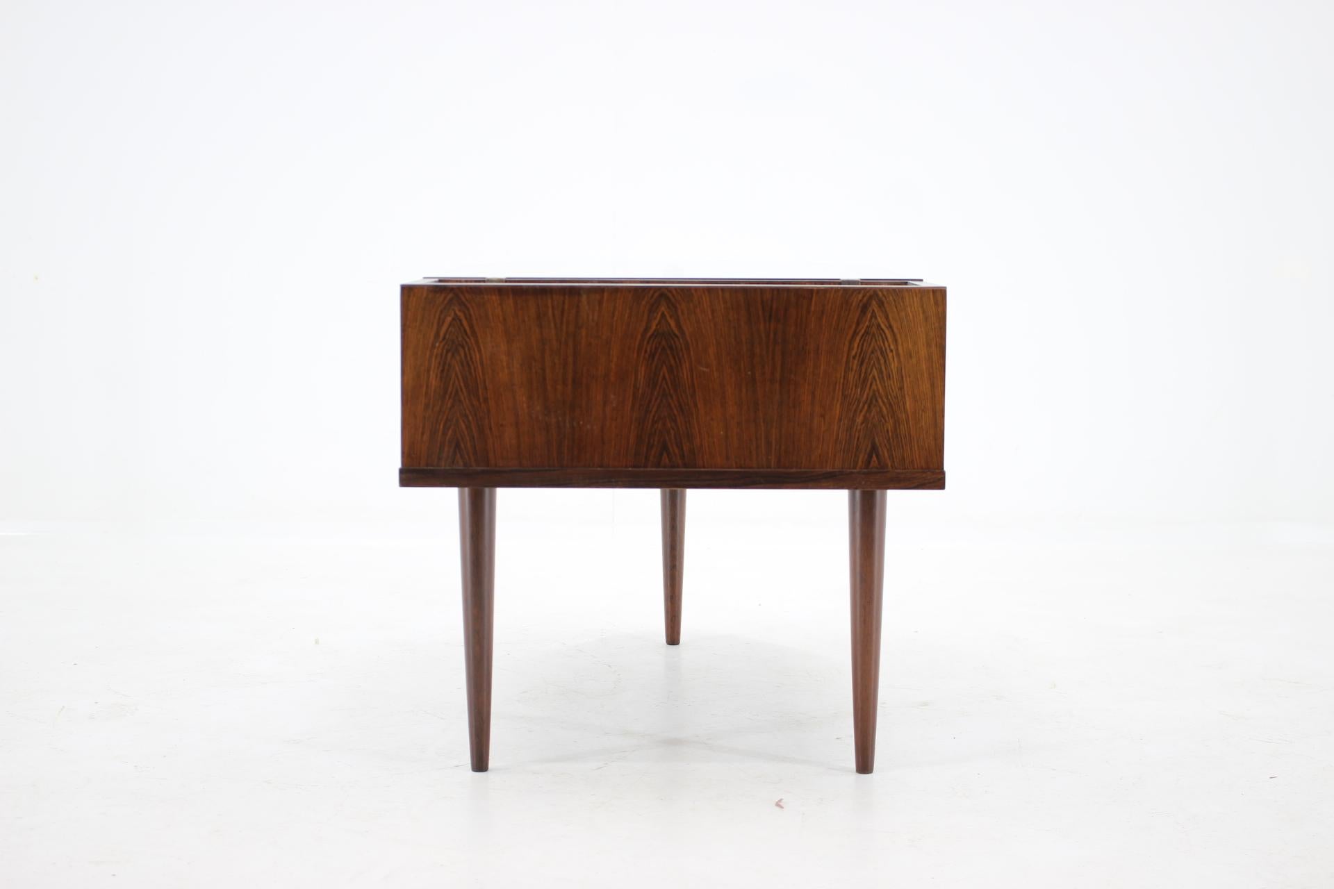 Mid-20th Century 1960s Palisander Glass Coffee Table with Planter by CFC Silkeborg