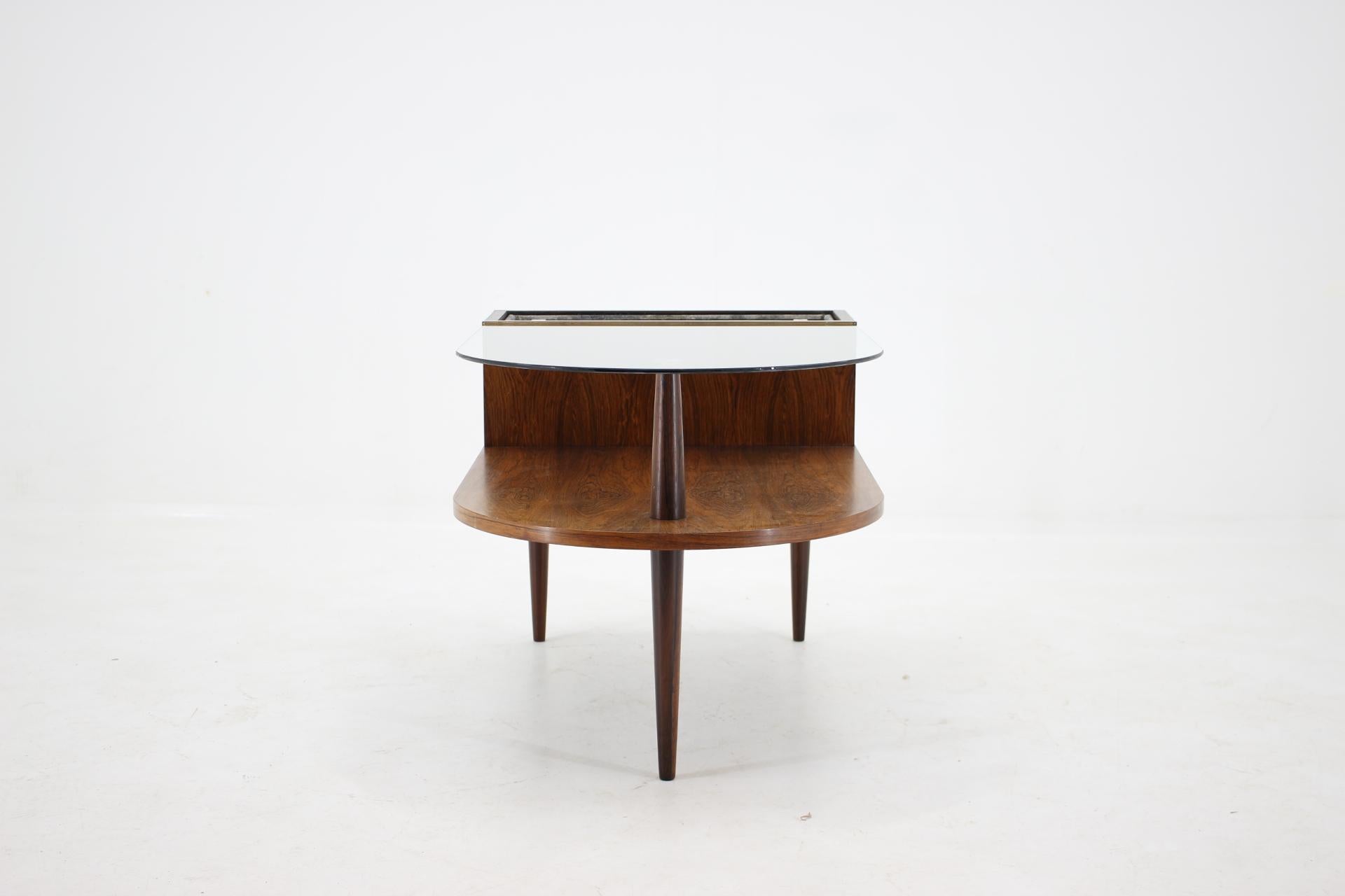 1960s Palisander Glass Coffee Table with Planter by CFC Silkeborg 1
