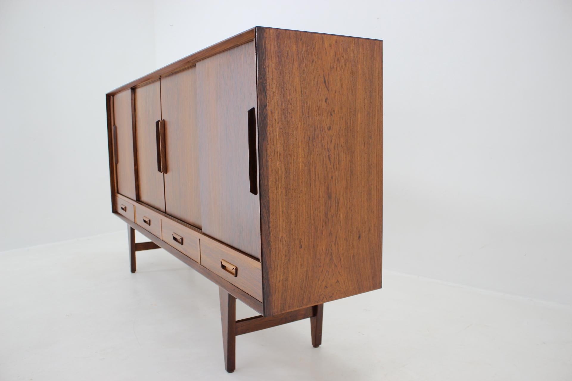 1960s Palisander Highboard, Denmark In Good Condition For Sale In Praha, CZ