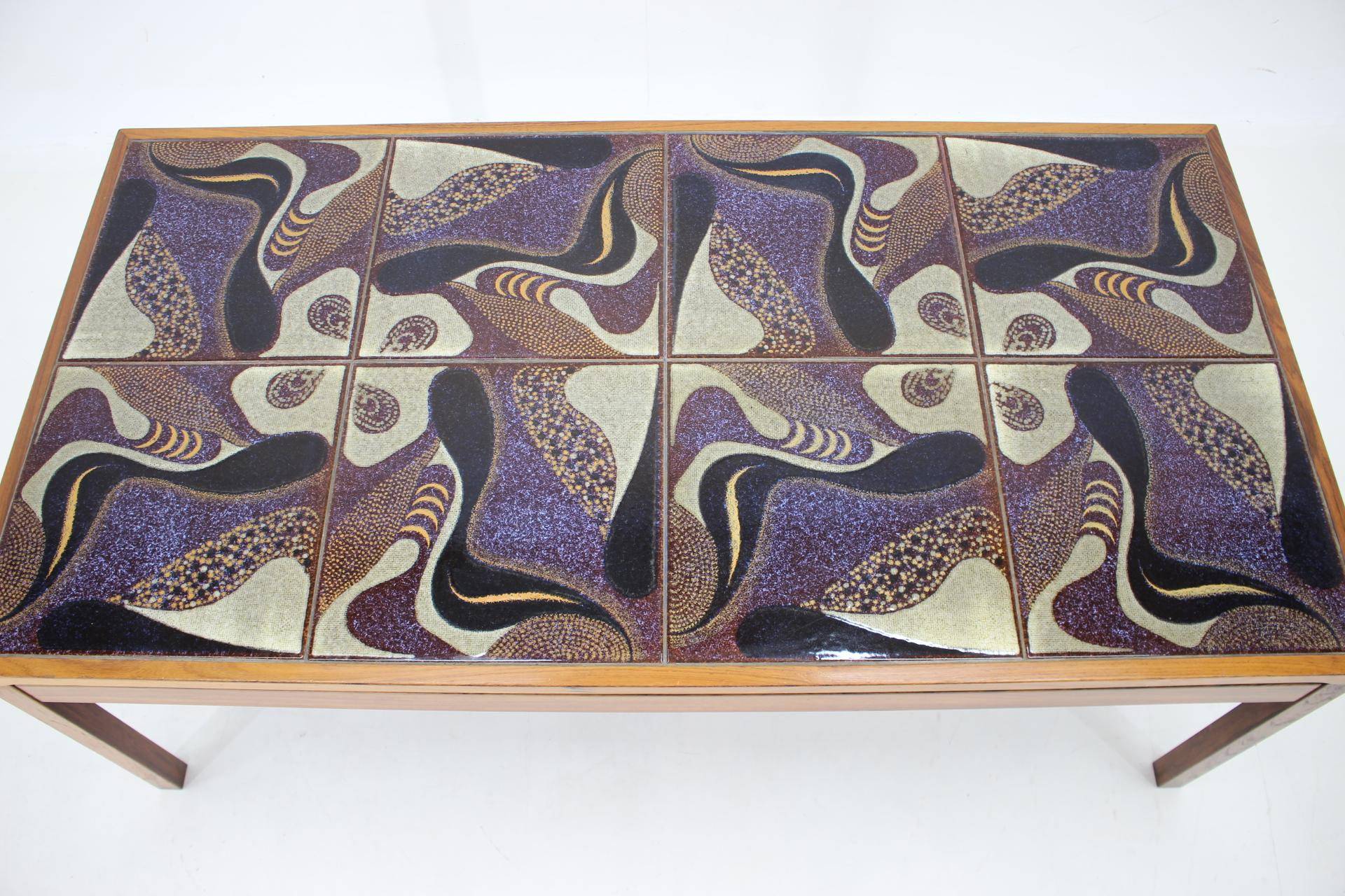 Mid-20th Century 1960s  Palisander Tiles Coffee Table, Denmark For Sale