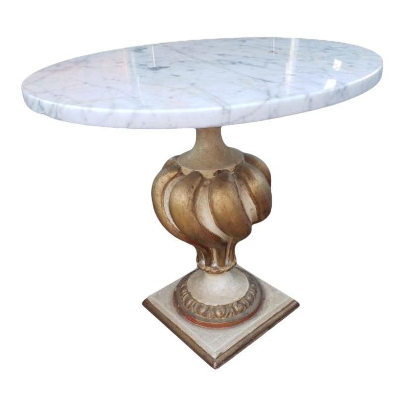 1960s Palladio Marble Top Accent Table For Sale