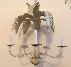 1960s Palm Beach Style Palm Frond Chandelier