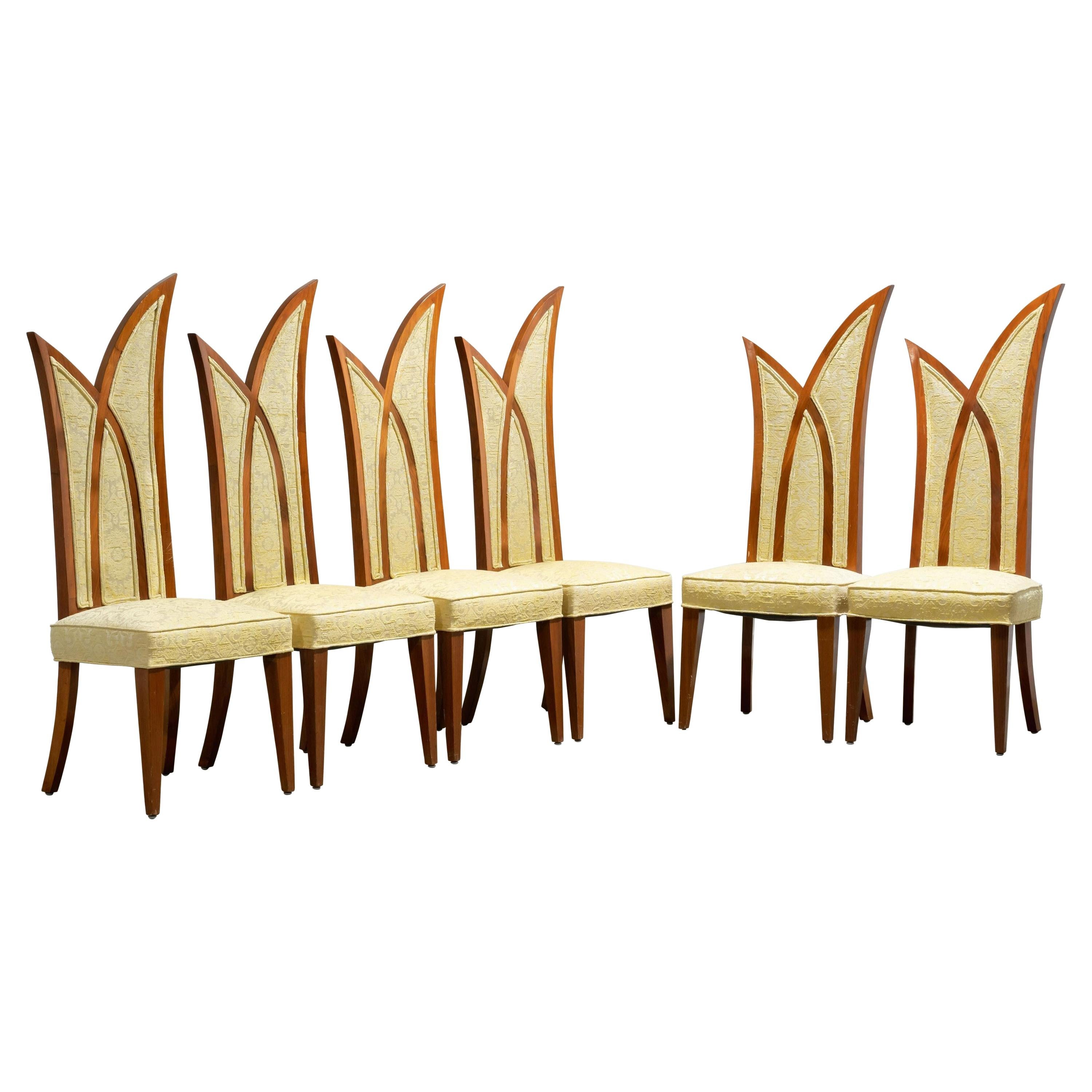 1960s Palm Form Dining Chairs Set of 6