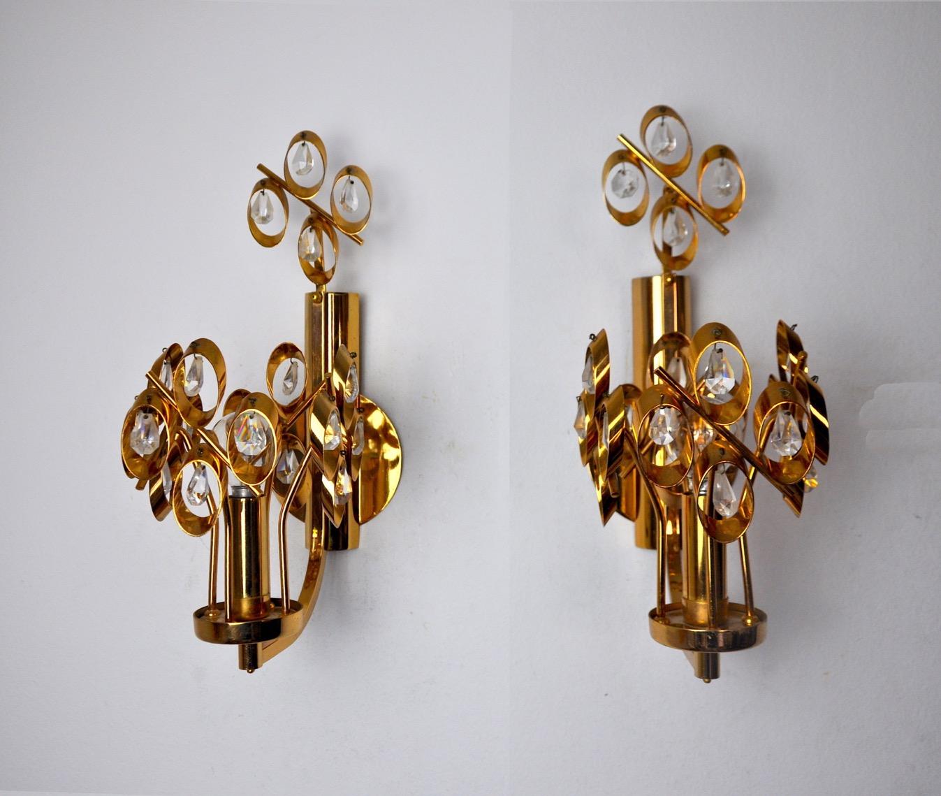 Spagnolo Lampade da parete Palwa degli anni '60 di Ernest Palme, Spagna, Set di 2 in vendita