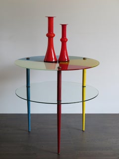 1960s Paoli Edoardo Glass Italian Coffee Table Model Arlecchino for Vitrex