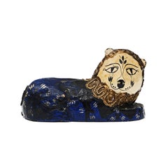 1960s Papier Mâché Folk Art Lion Sculpture