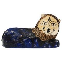 1960s Papier Mâché Folk Art Lion Sculpture