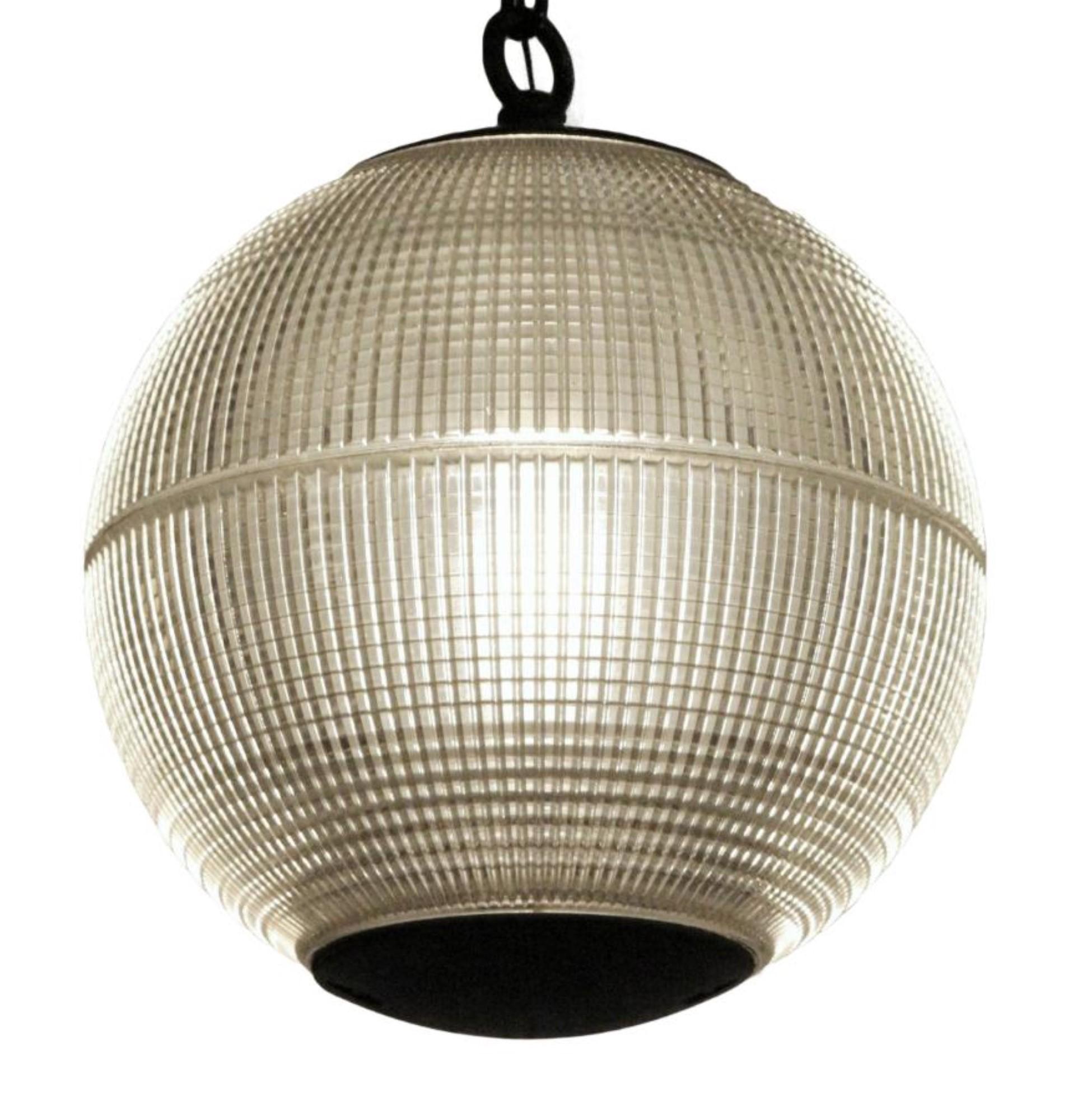 1960s Paris Holophane Globe Street Pendant Light Qty Available For Sale 10