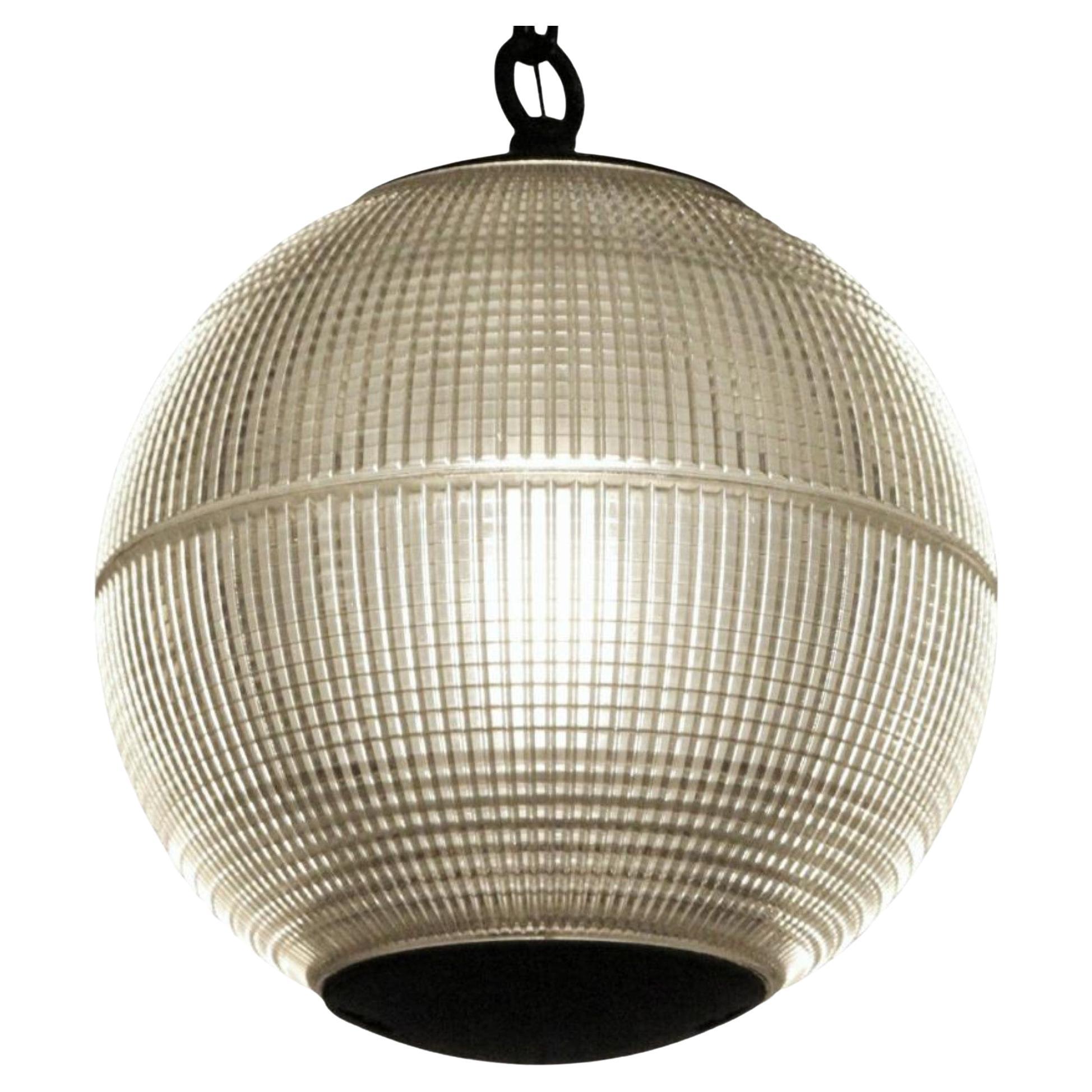 1960s Paris Holophane Globe Street Pendant Light Qty Available