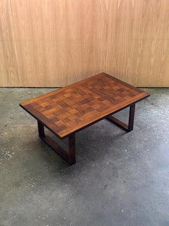 Table basse rectangulaire en parquet des années 1960 par Poul Cadovius pour France and Son