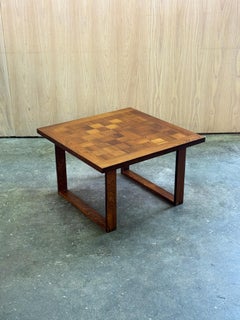 Table basse carrée en marqueterie des années 1960 par Poul Cadovius pour France and Son en rosew