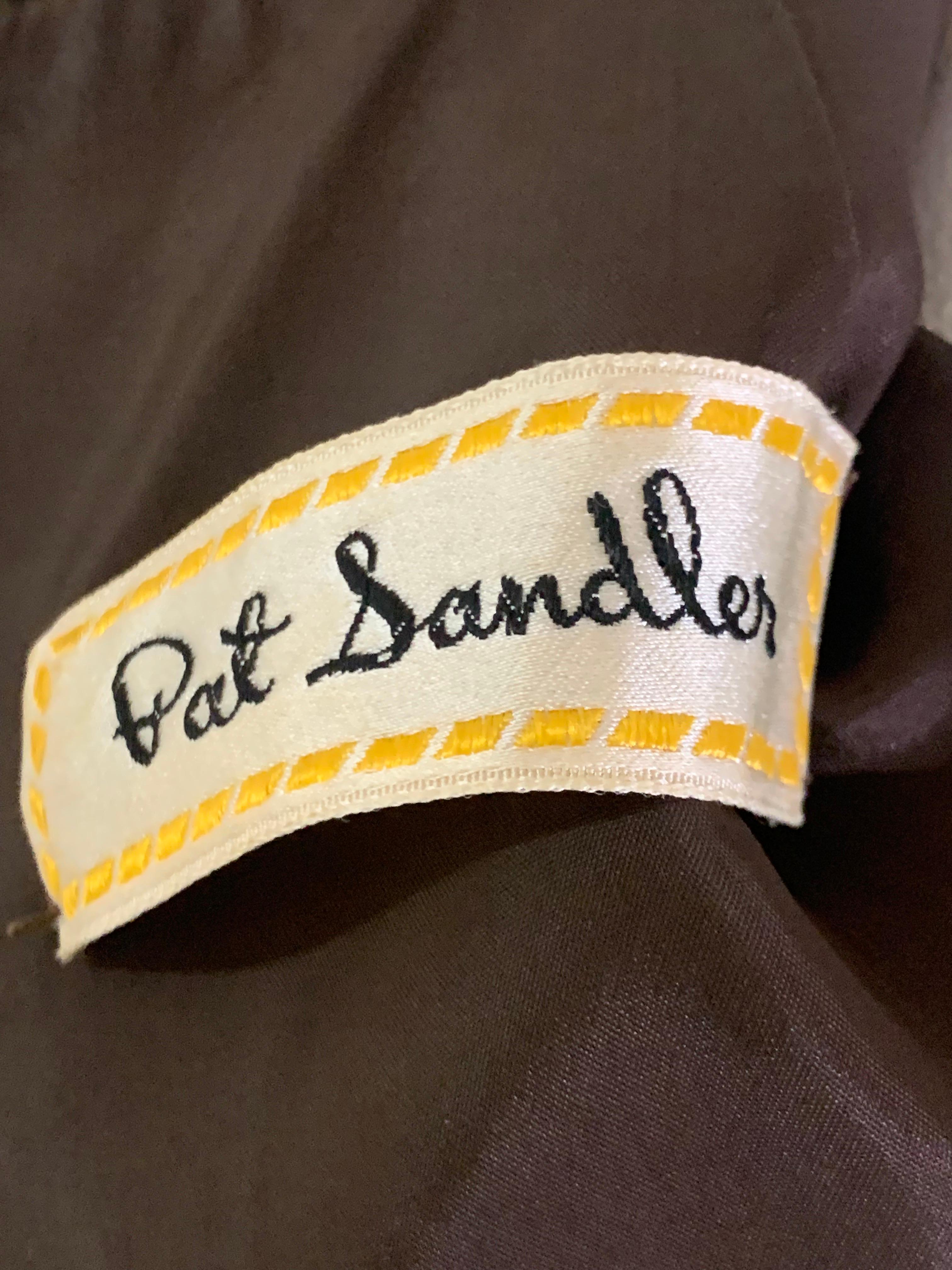 Pat Sandler Cocktailkleid aus Seide mit Leopardenmuster und Rüschendetails, 1960er Jahre im Angebot 14
