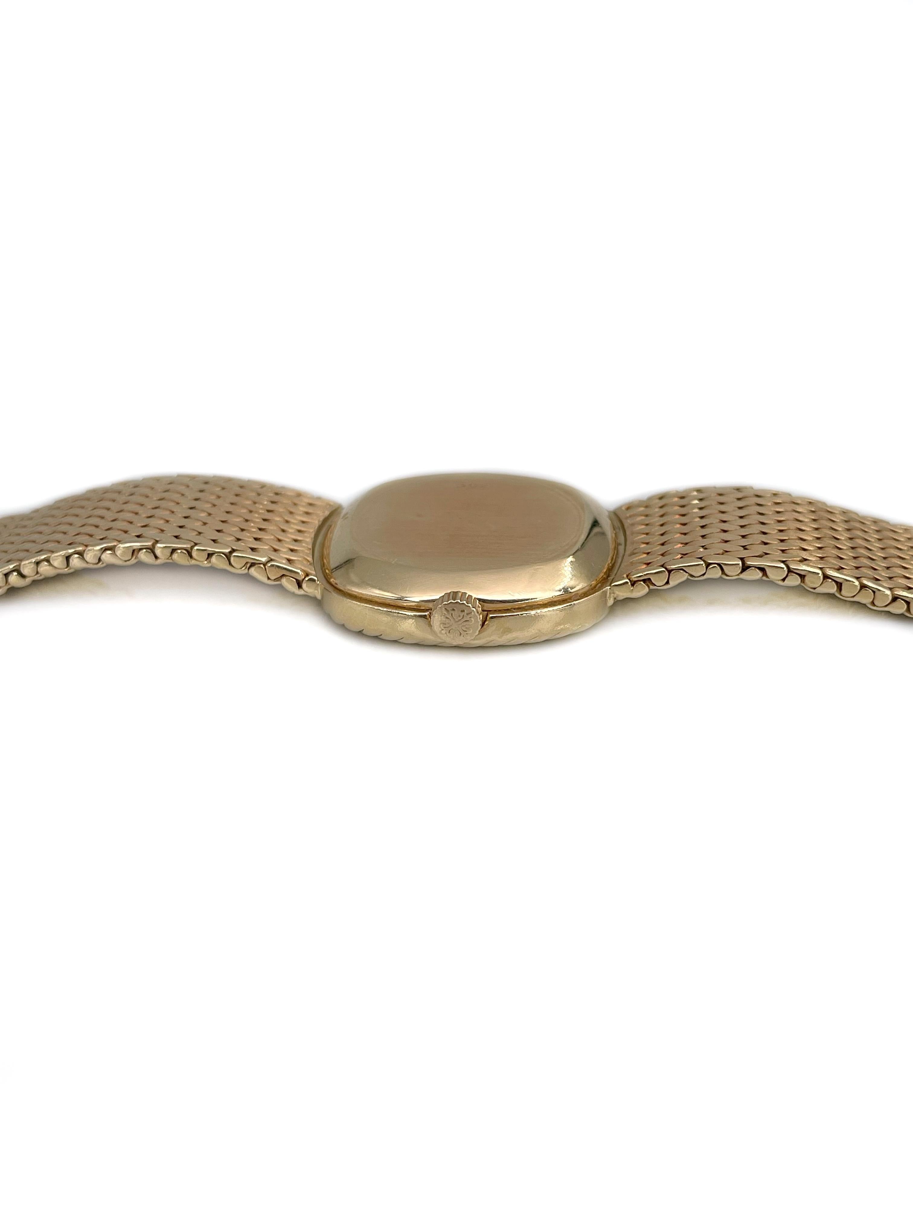 1960s Patek Philippe 18 Karat Yellow Gold Model 4461/1 Small Wrist Watch 2