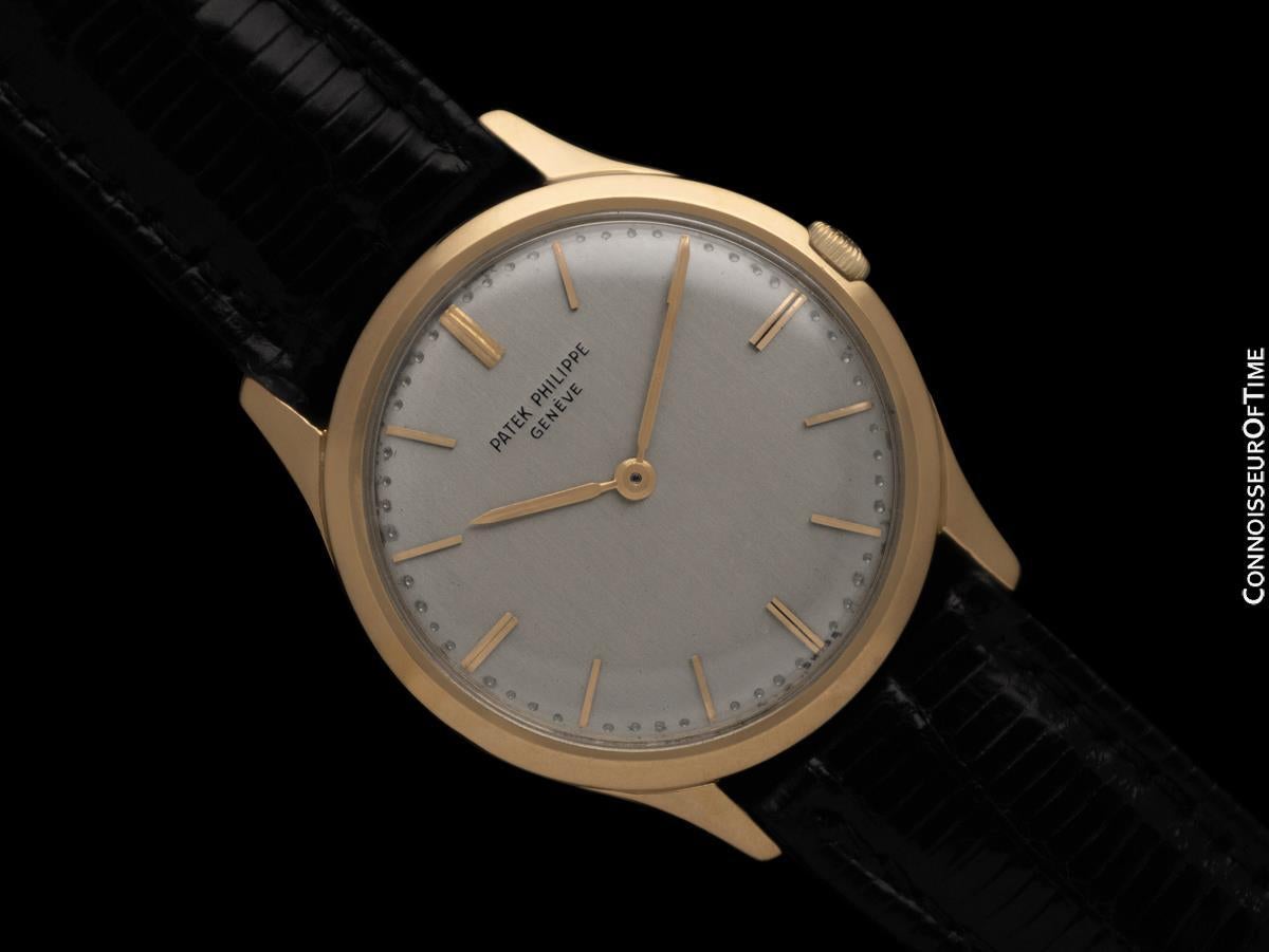 1960's Patek Philippe Vintage Mens Handwound Ref. 2588 Dress Watch - 18K Gold In Good Condition In Suwanee, GA