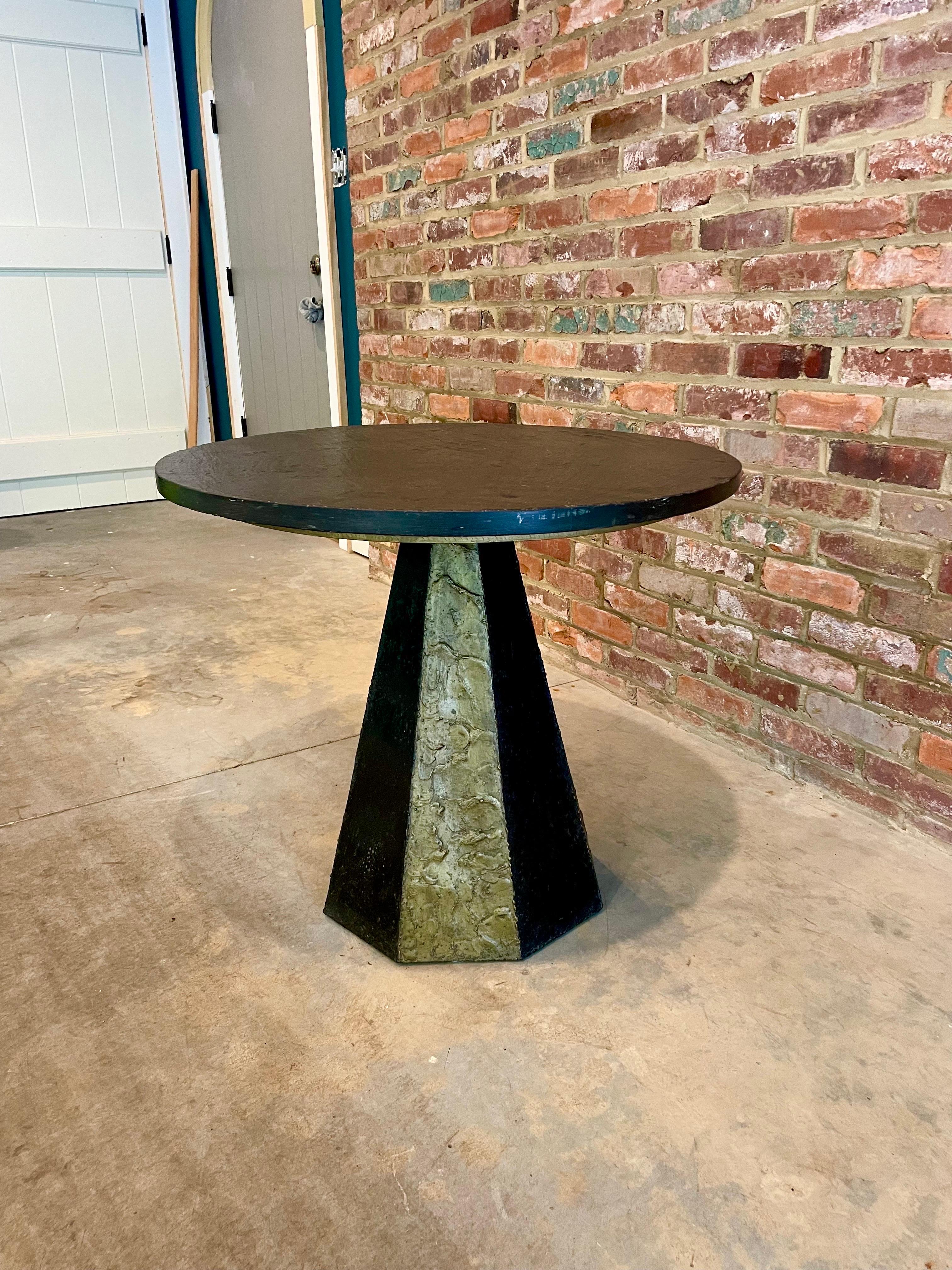 1960s Paul Evans Slate Top Occasional Table In Good Condition For Sale In Roanoke, VA