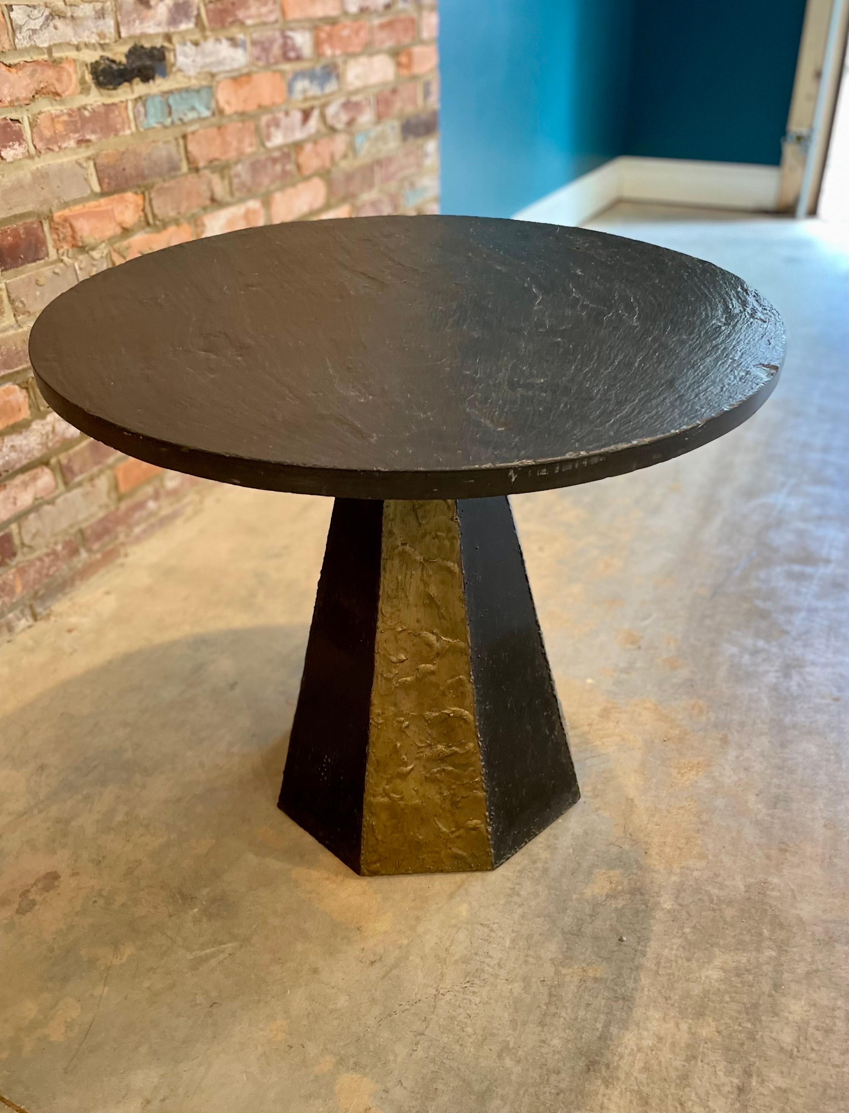 Mid-20th Century 1960s Paul Evans Slate Top Occasional Table For Sale