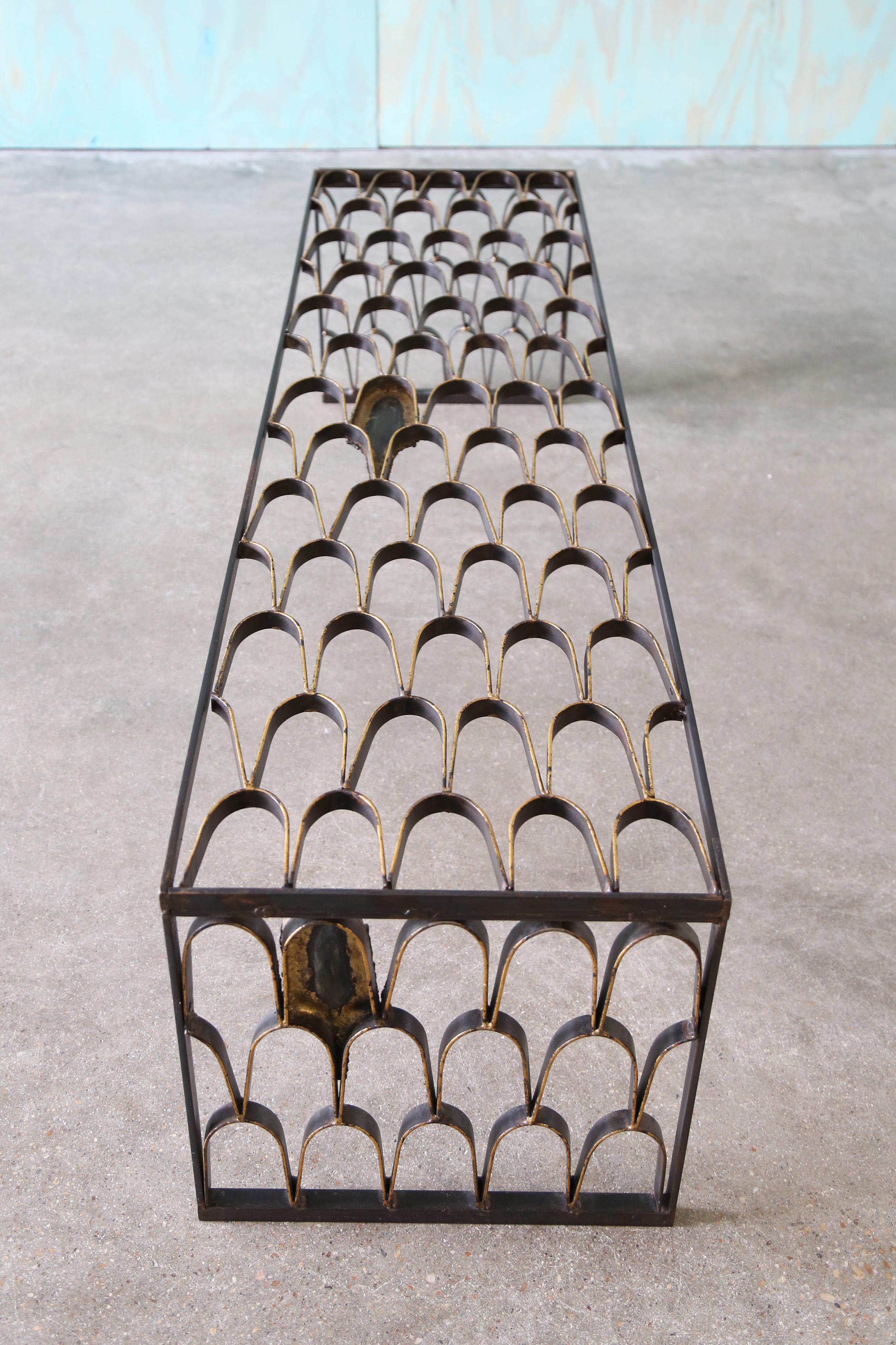 1960 Paul Evans Studio Looping Tavolino Scala di Pesce Oro Dorato in vendita 6