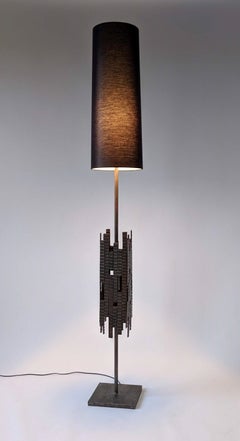 1960s Paul Evans Style Brutalist Floor Lamp, USA