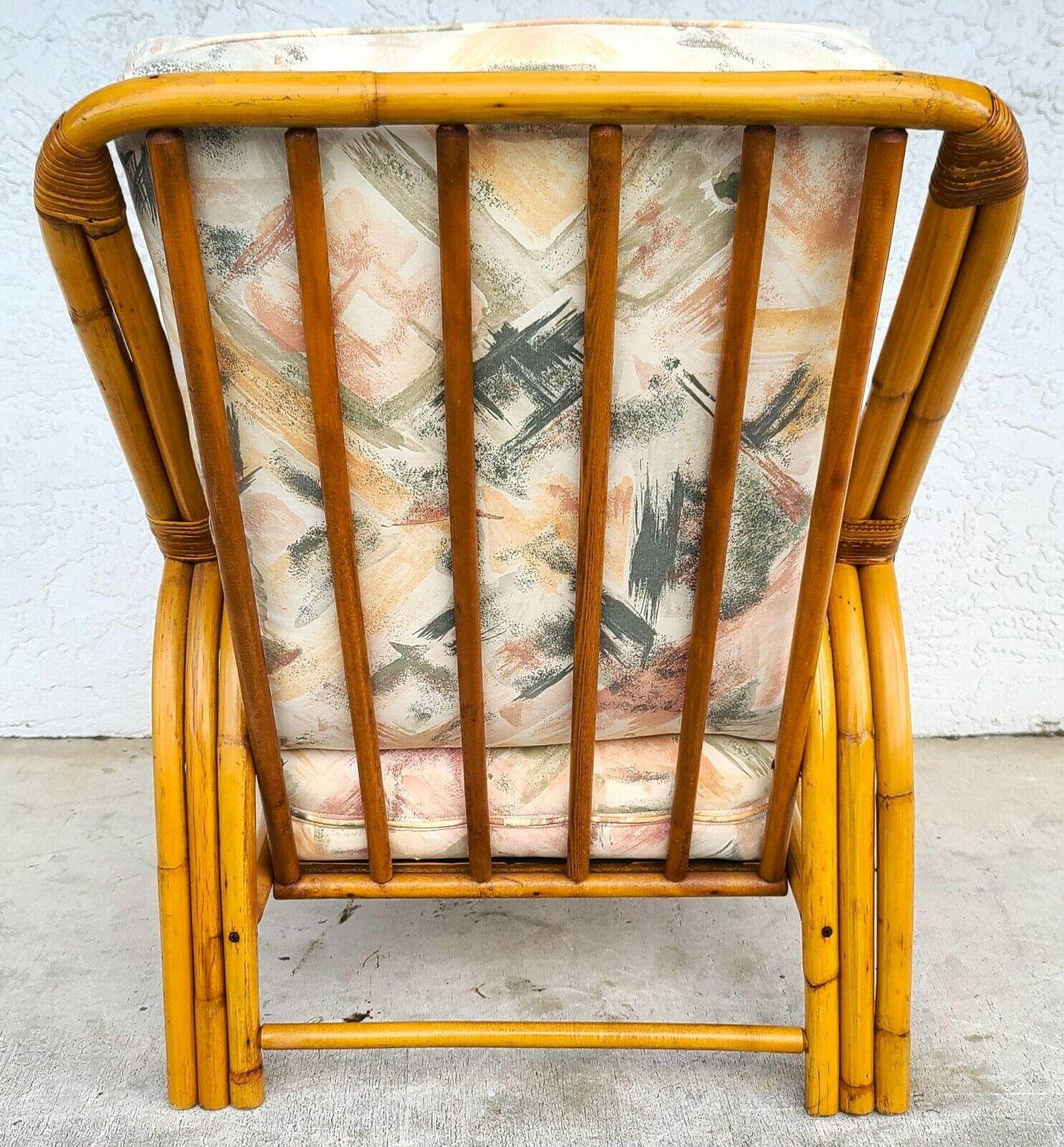 Mid-20th Century 1960s Paul Frankl Style Bamboo Armchair by Imperial Rattan Co