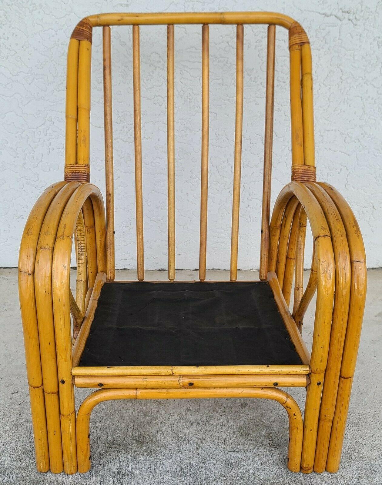 1960s Paul Frankl Style Bamboo Armchair by Imperial Rattan Co 2