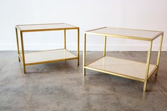 1960s Paul Laszlo Custom Brass and Terrazzo End Tables for Goldmans Mccobb style