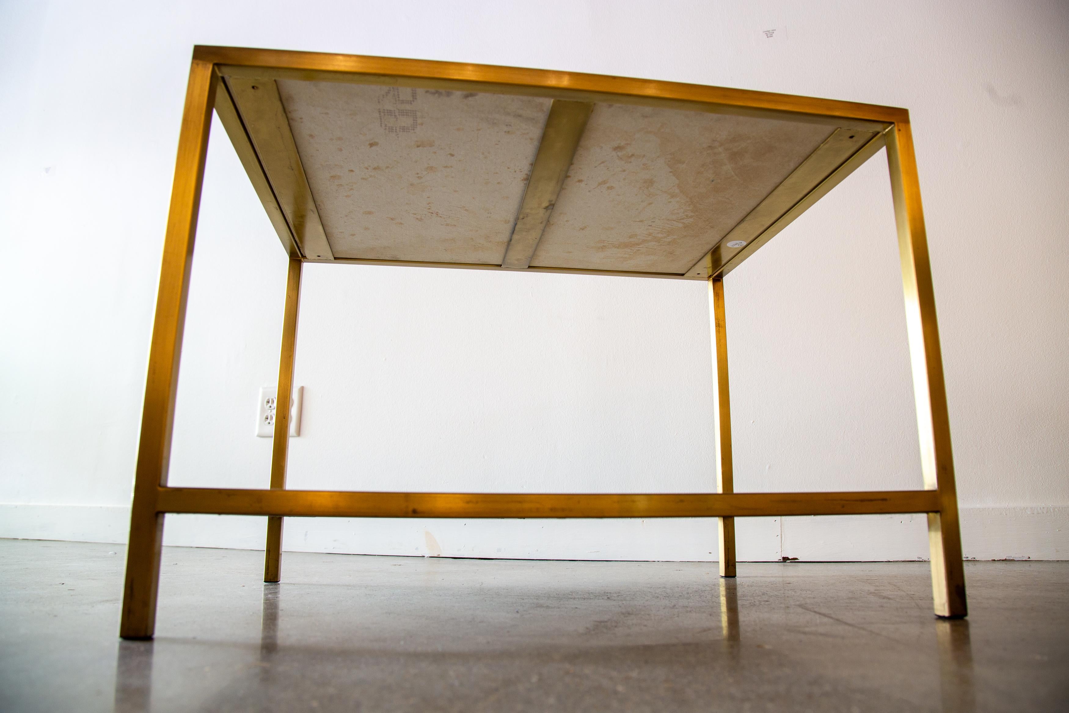 1960s Paul Laszlo Custom Brass and Terrazzo End Tables for Goldmans Mccobb style For Sale 3