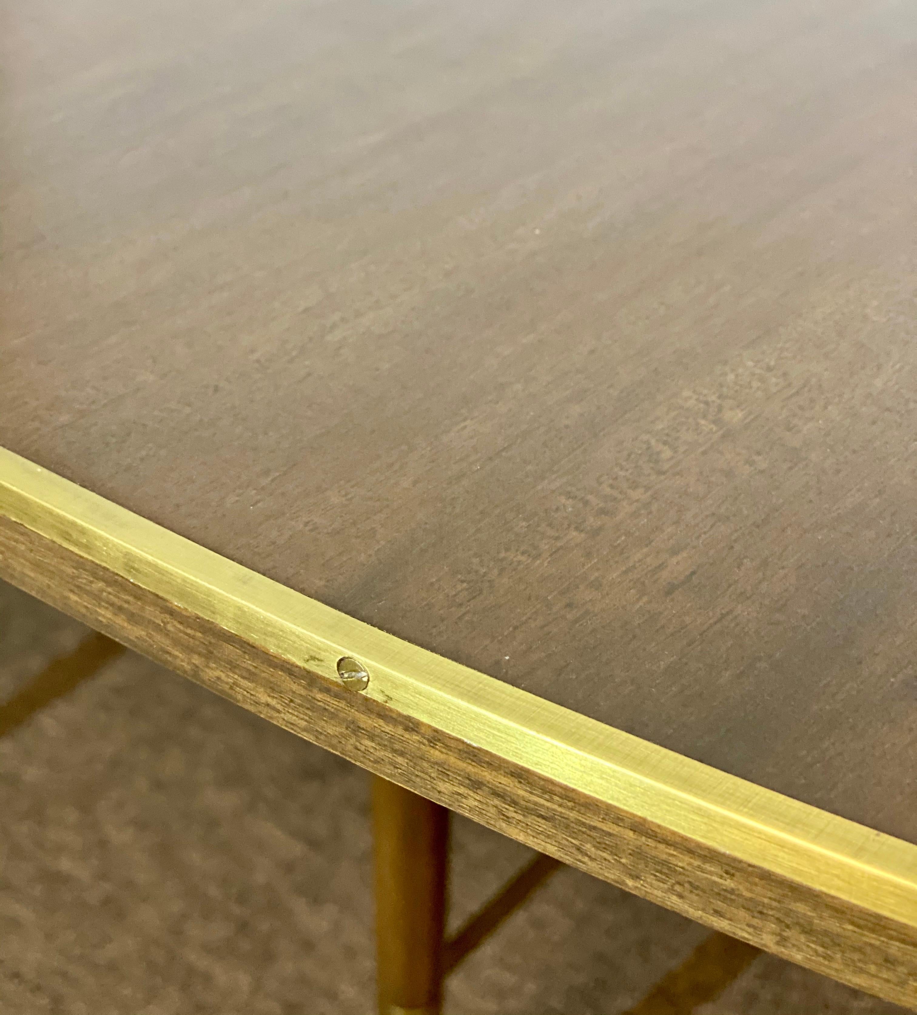 1960s Paul McCobb Connoisseur Walnut and Brass Extendable Dining Table 2