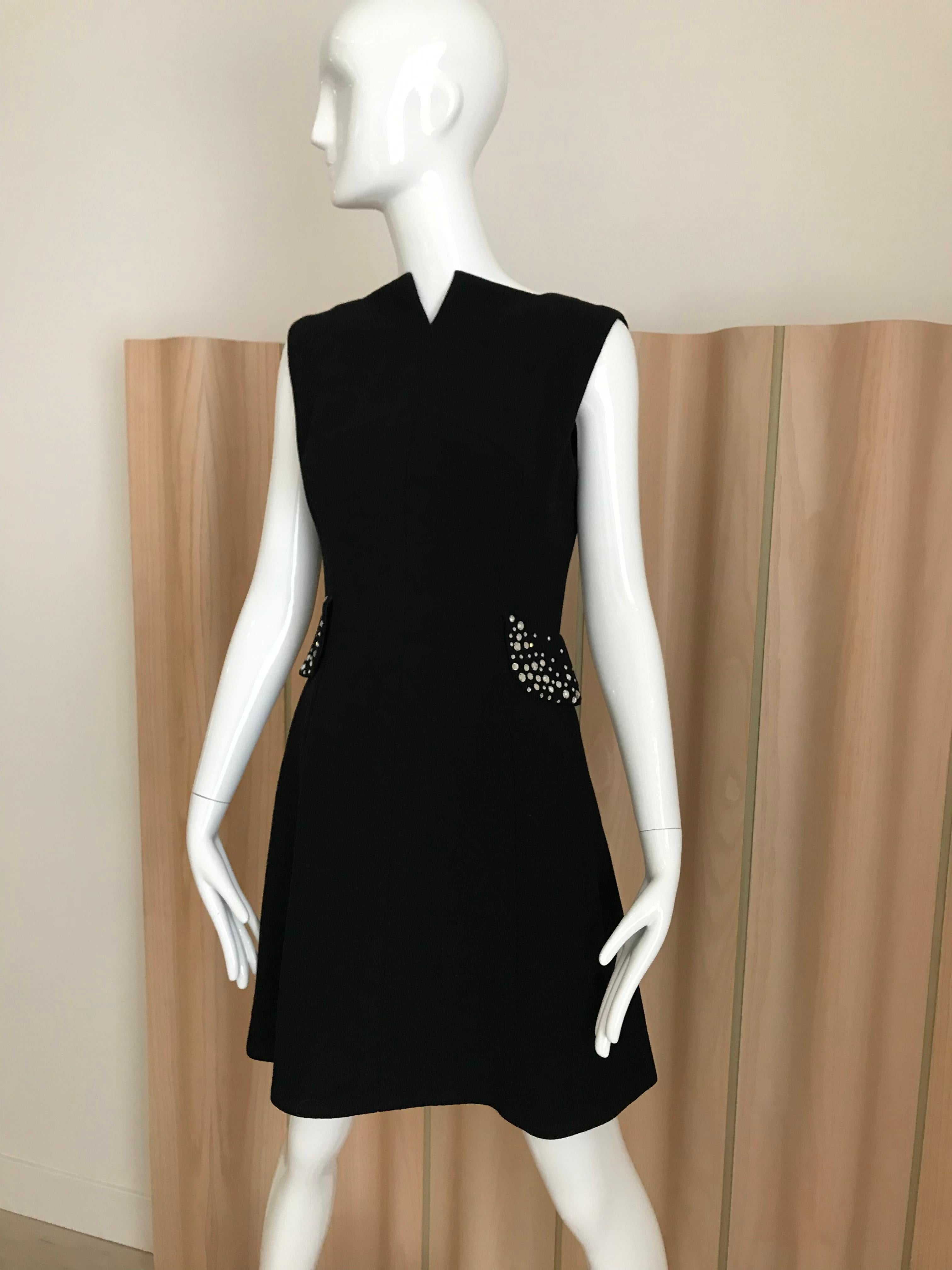 1960s Pauline Trigere Black Crepe Sleeveless Dress and Coat  2