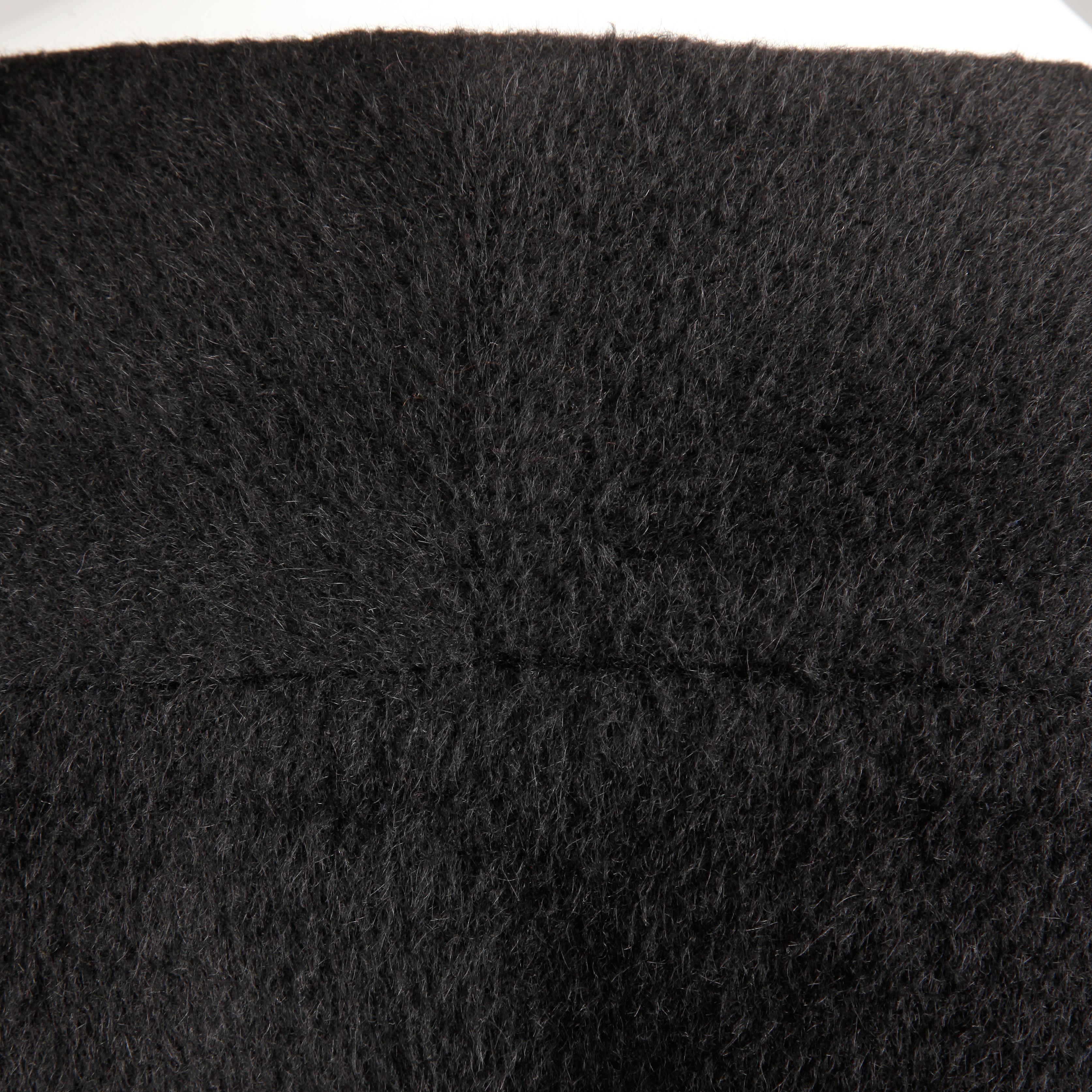 1960s Pauline Trigere Vintage Black Cashmere + Wool Swing Jacket or ...