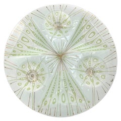 1960s Peacock Serving Tray by Higgins Glass