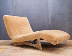 1950 Mediados de siglo Adrian Pearsall Wave Chaise Lounge Chair Daybed Doublewide
