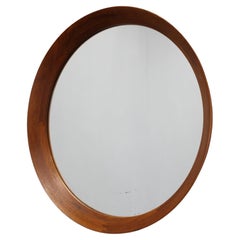 Specchio rotondo in teak Pedersen & Hansen, Danimarca, 1960