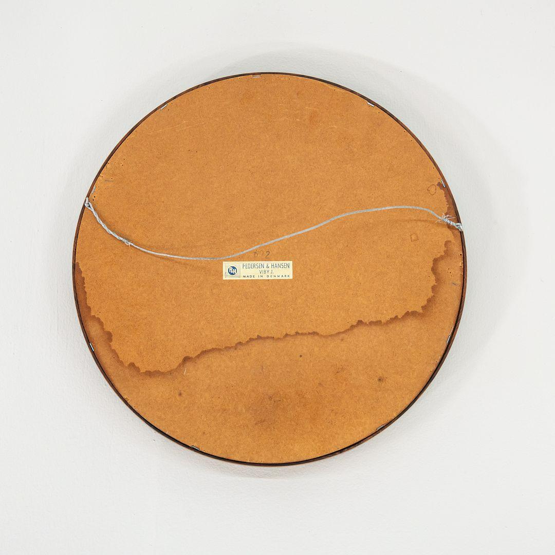 1960s Pederson & Hansen for Vibi J Miroir circulaire en bois de rose massif 15