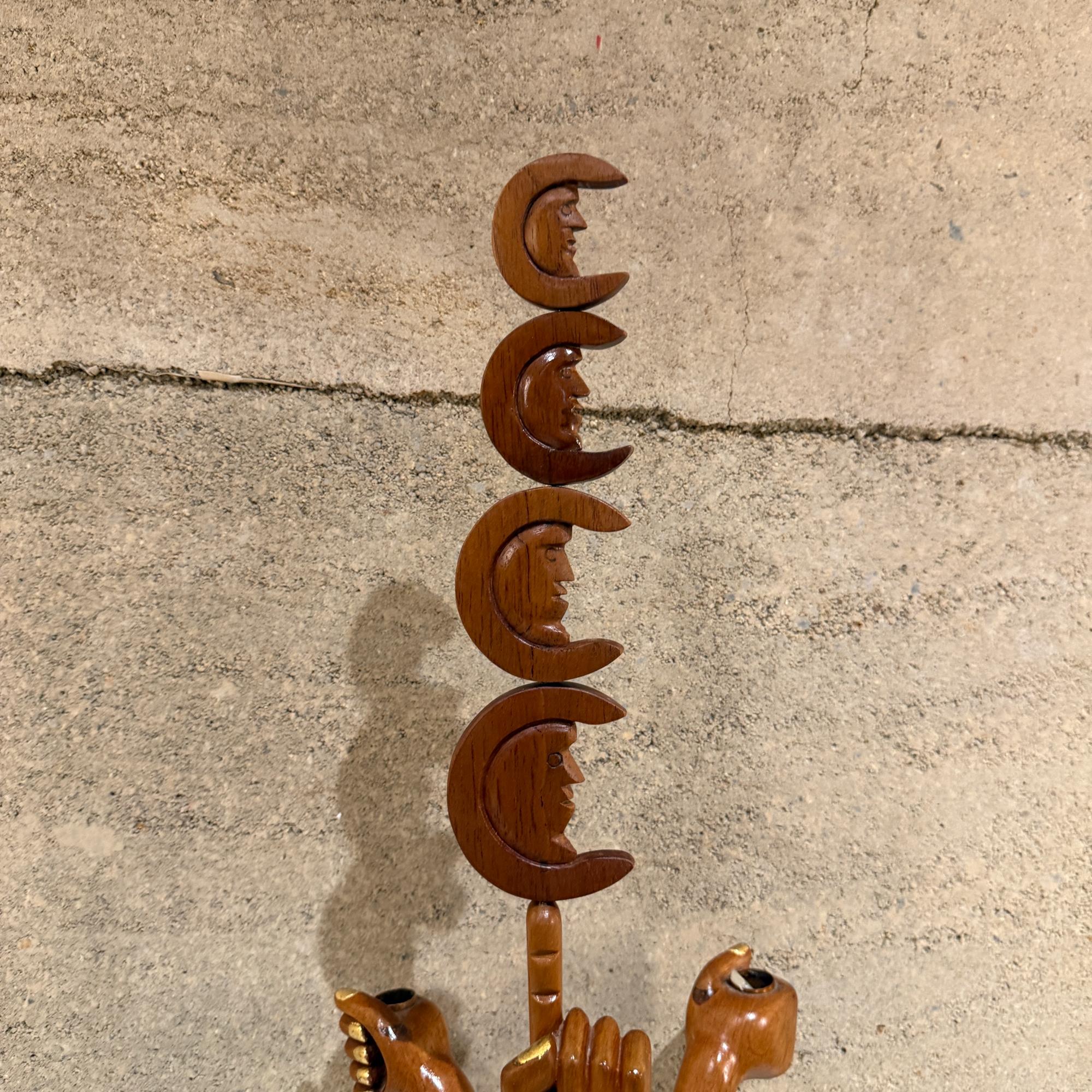 1960s Pedro Friedeberg Hand-Carved Gilded Four Arm Candelabra For Sale 8