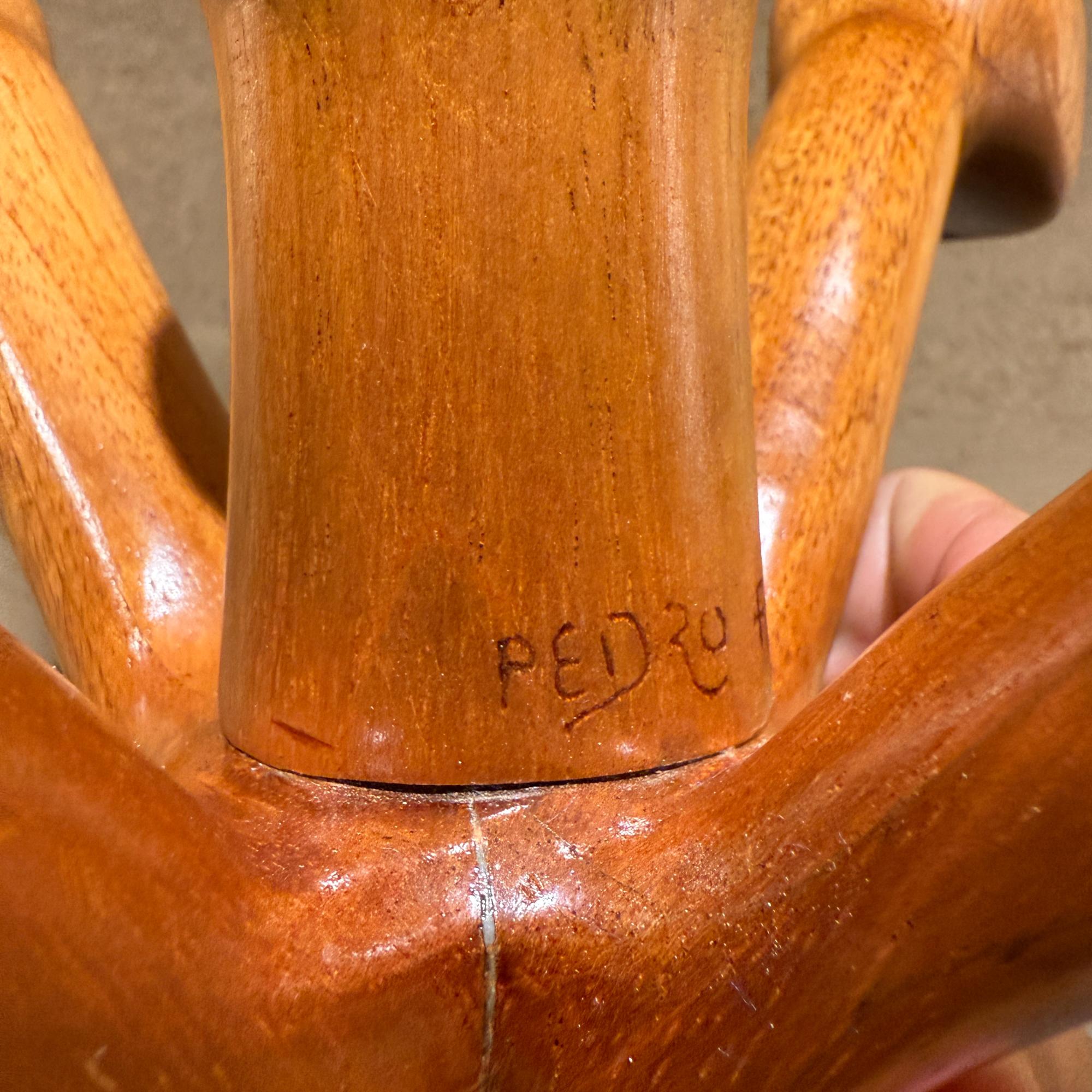 1960s Pedro Friedeberg Hand-Carved Gilded Four Arm Candelabra For Sale 11