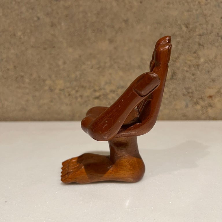Mid-Century Modern 1960s Pedro Friedeberg Miniature Hand Foot Chair Sculpture For Sale